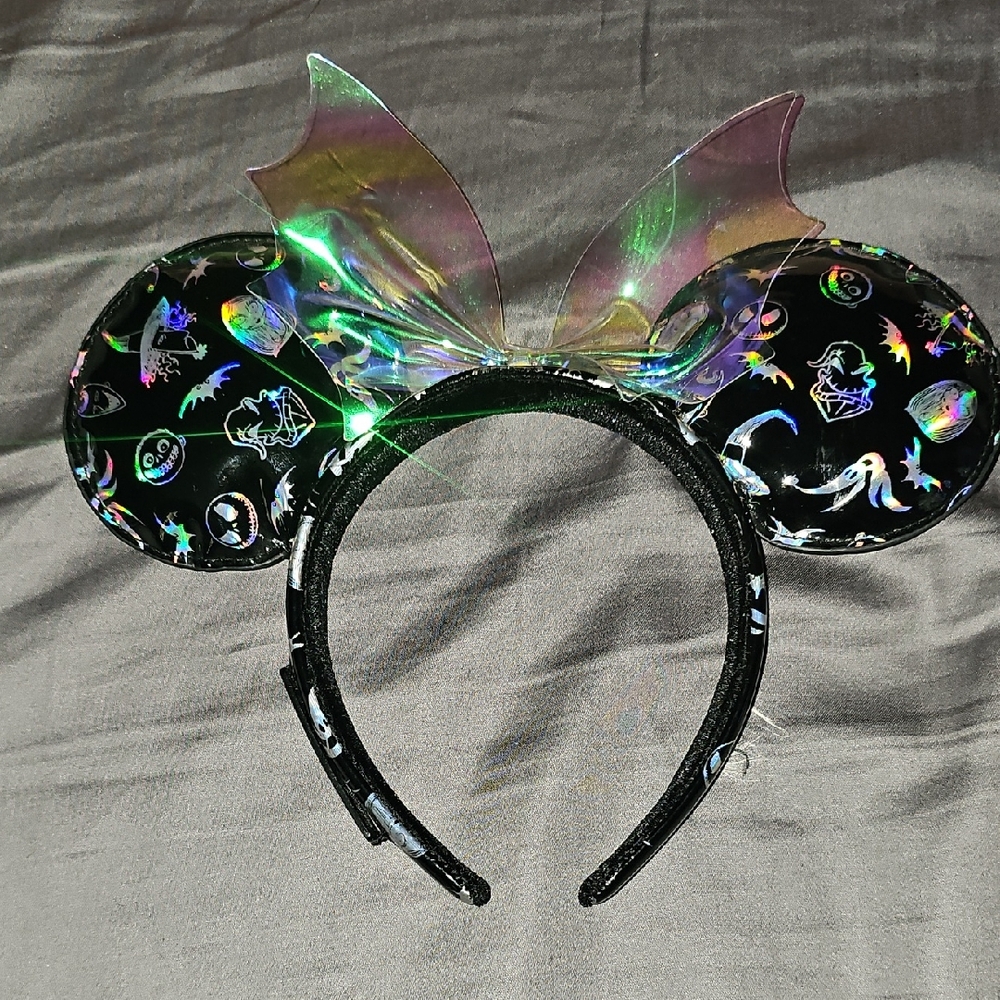 Loungefly Black and Iridescent Minnie Mouse Ears Headband